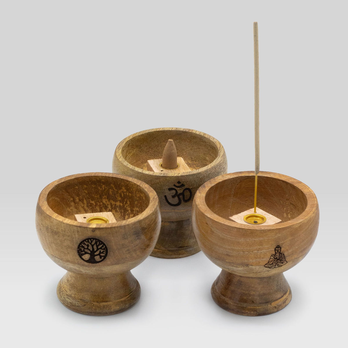 Große Ritualschale für Räucherkegel 11×10 cm – Buddha