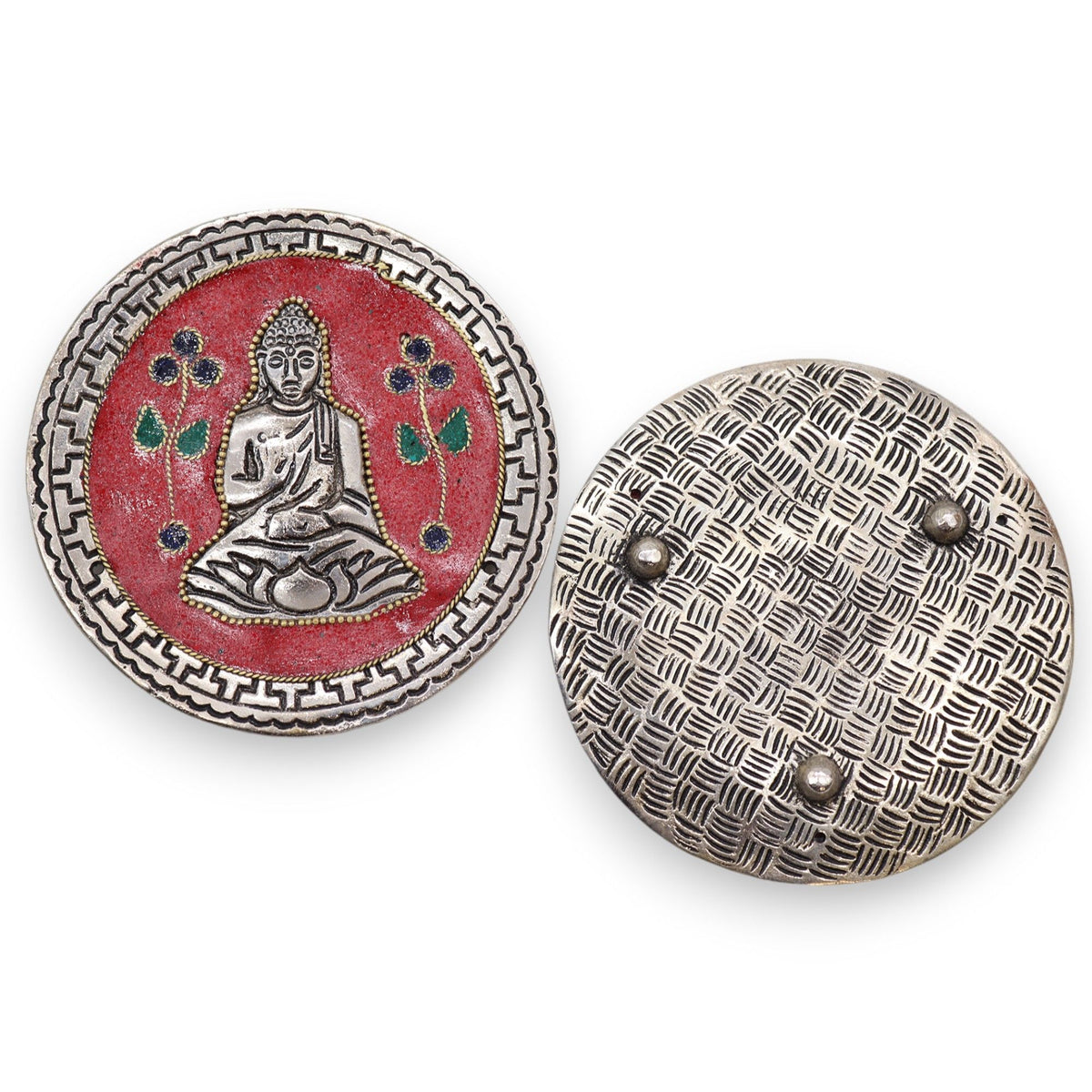 Buddha-Räucherhalter Rot – 10 cm