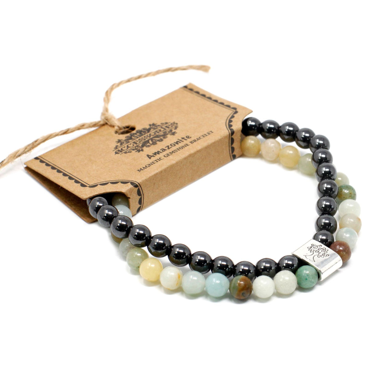 Magnetisches Amazonit-Armband – Edelsteinperlen