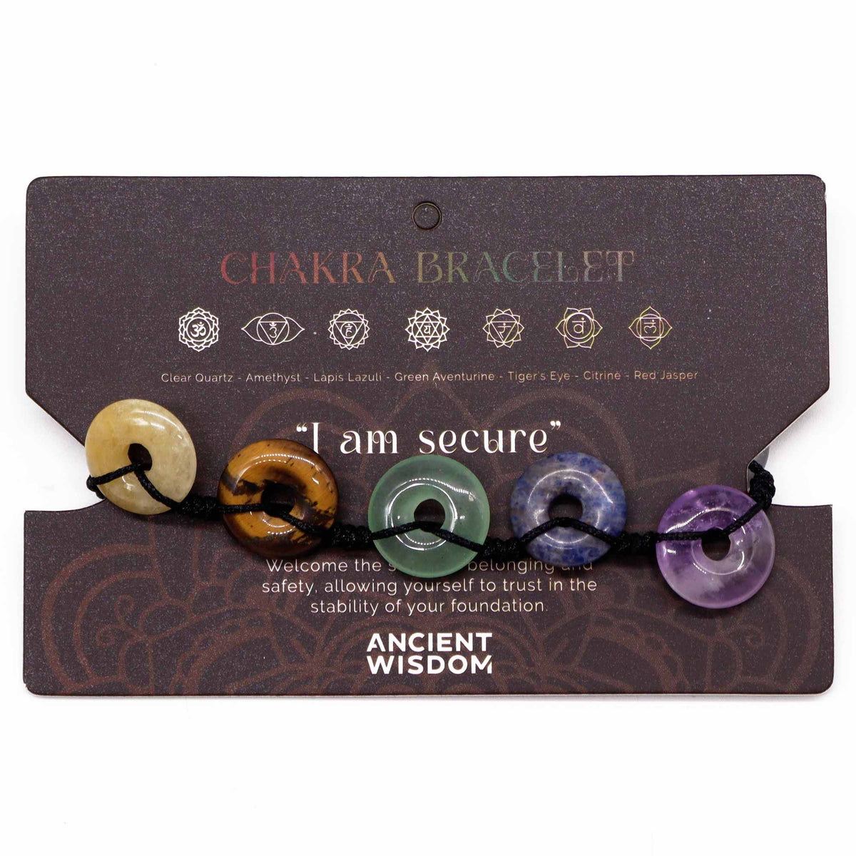 Chakra-Armband mit großen Donut-Perlen