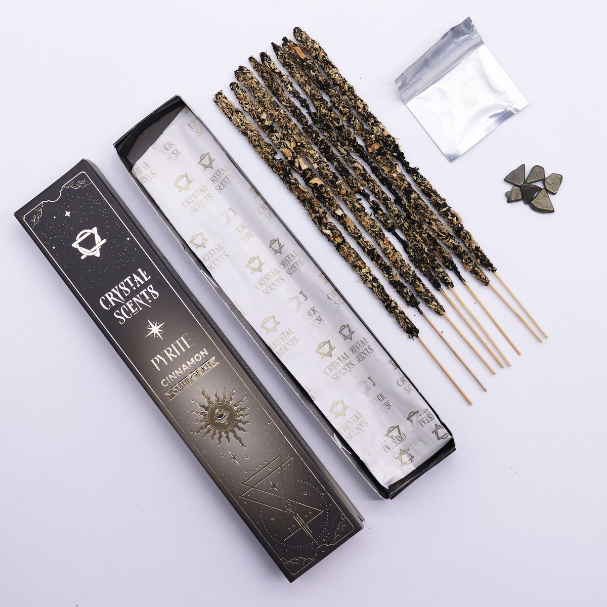 Räucherstäbchen Pyrit Crystal Scents – Zimt