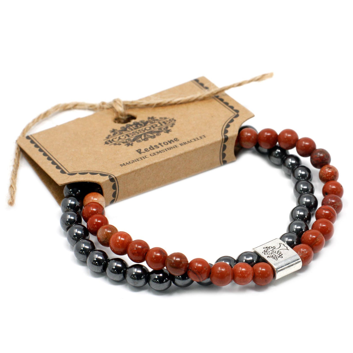Magnetisches Redstone-Armband – Edelsteinperlen