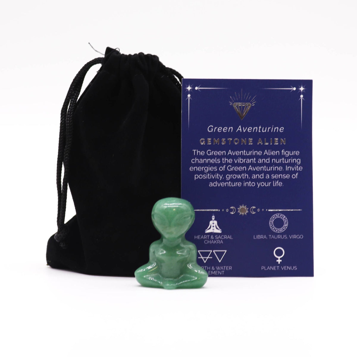 Edelstein-Alien Grün – Aventurin 40×30×15 mm