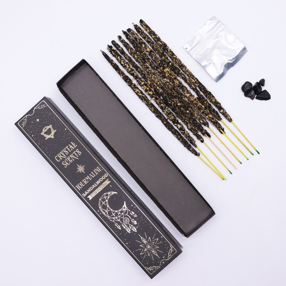 Räucherstäbchen Turmalin Crystal Scents – Sandelholz