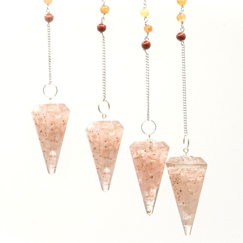 Orgonit Chakra Pendel – Rosenquarz