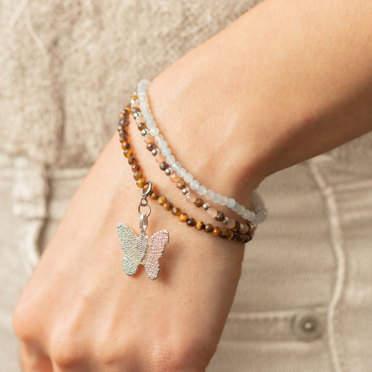 Edelstein-Armbandset Sea Sunset – 3-teilig, Nymph