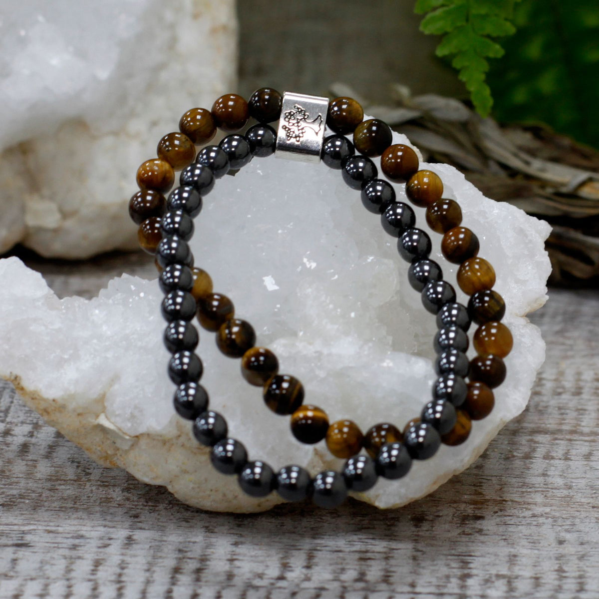Magnetisches Tigerauge-Armband – Edelsteinperlen