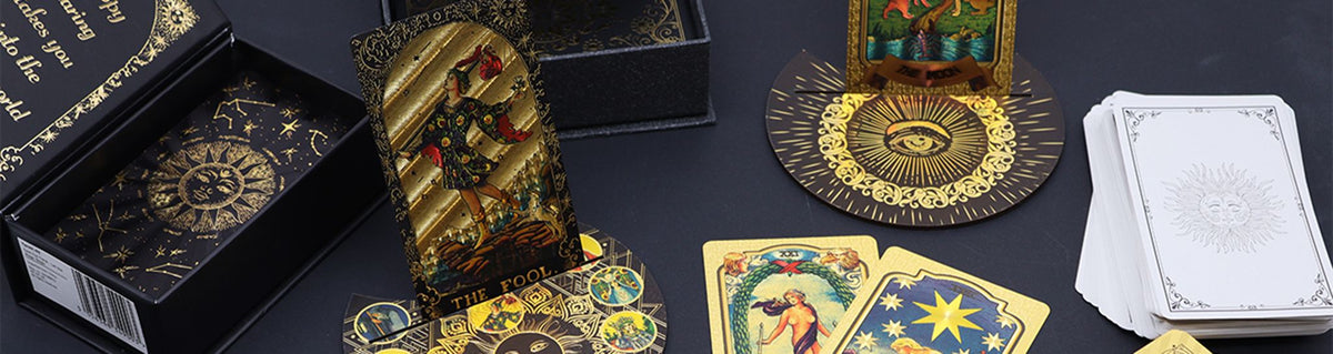 Rosa Tarot-Geschenkset mit Rubinfolie – mit Booklet
