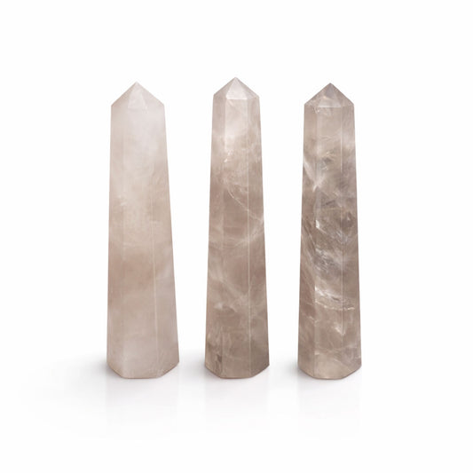 Sechsseitiger Edelstein-Obelisk ca. 11 cm – Rauchquarz
