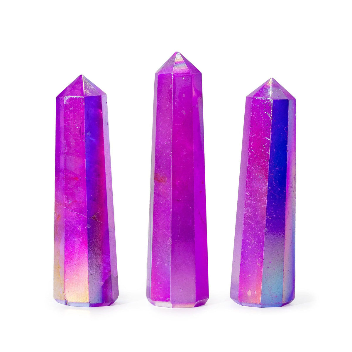 Edelstein-Obelisk ca. 9 cm – Aurora Quarz Violett