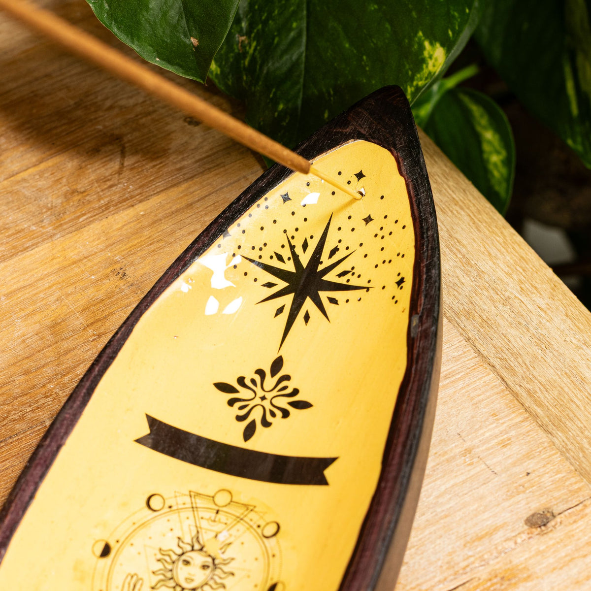 Emaille-Räucherschale Mango-Holz – Hand & Sonne
