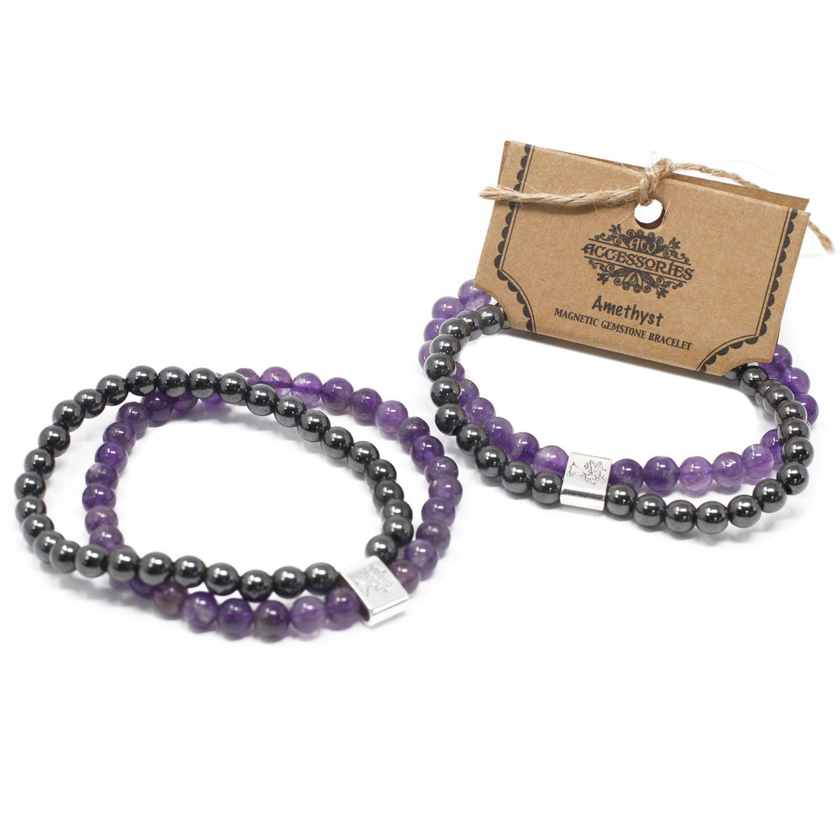 Magnetisches Amethyst-Armband – Edelsteinperlen