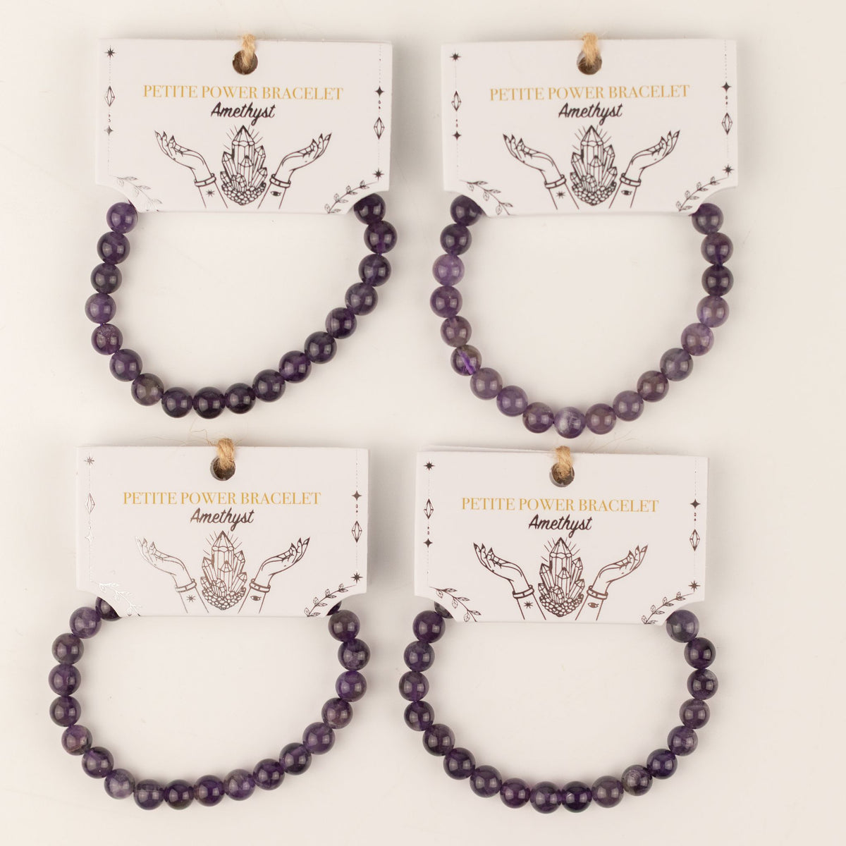 Amethyst-Armband Petite – 6 mm Perlen, 17 cm