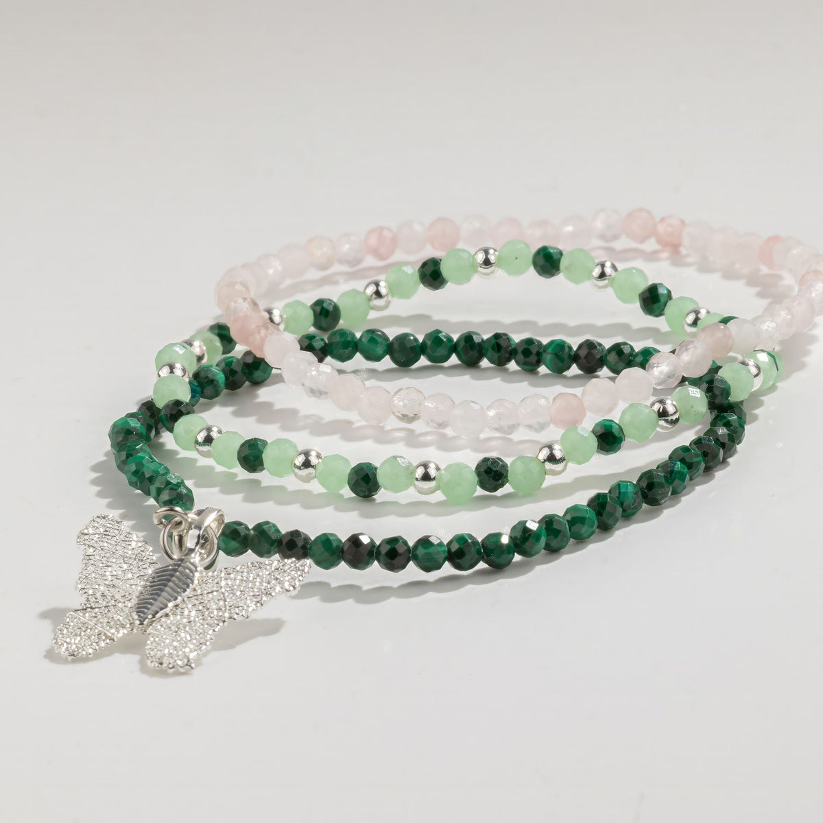 Edelstein-Armbandset Forest Spirit – 3-teilig, Nymph