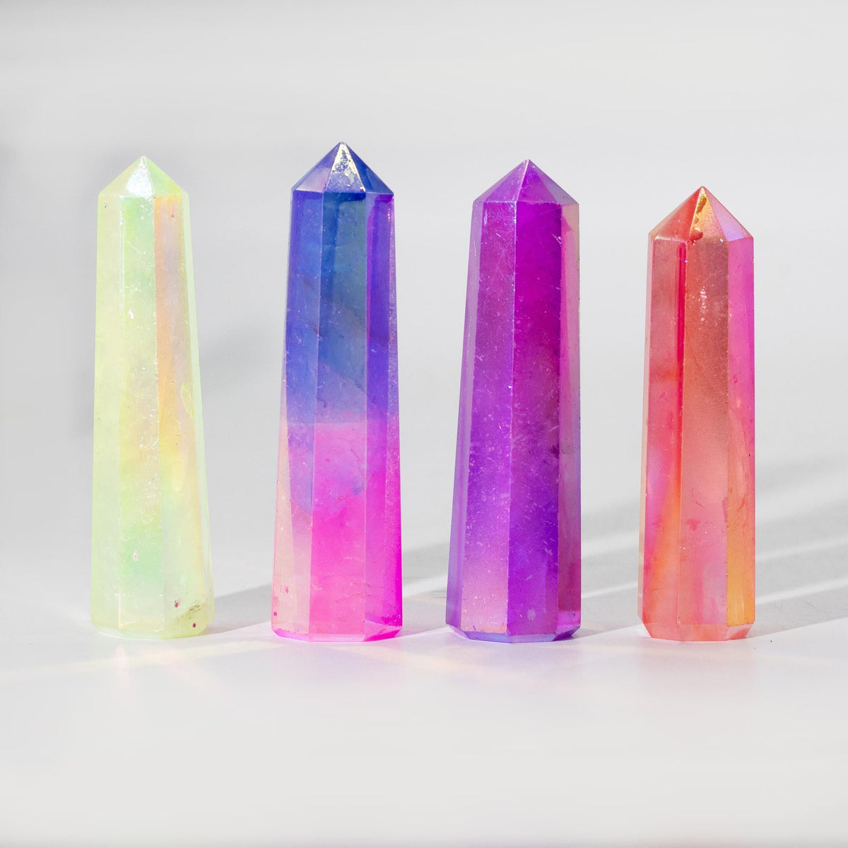 Edelstein-Obelisk ca. 9 cm – Aurora Quarz Rosa & Blau