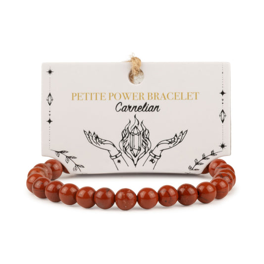 Karneol-Armband Petite – 6 mm Perlen, 17 cm