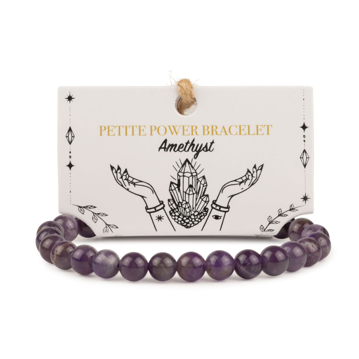 Amethyst-Armband Petite – 6 mm Perlen, 17 cm
