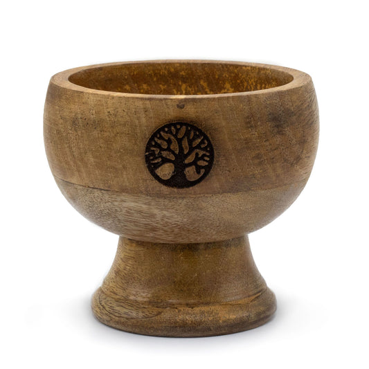 Große Ritualschale für Räucherkegel 11×10 cm – Lebensbaum