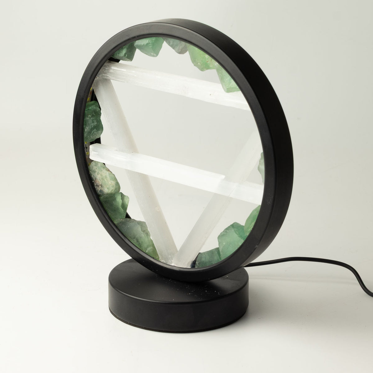 Edelstein Halo Lampe – Erde – Aventurin & Selenit