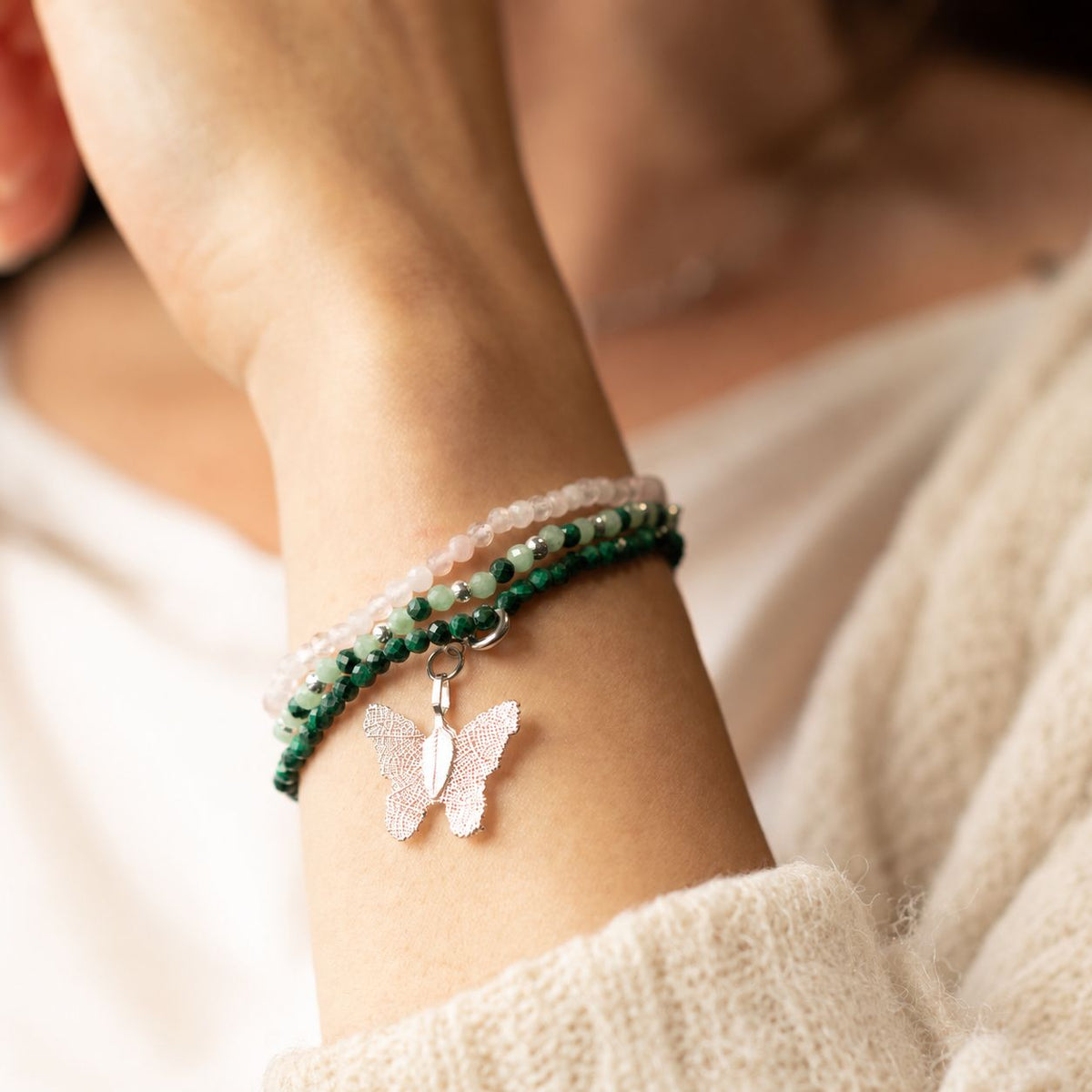 Edelstein-Armbandset Forest Spirit – 3-teilig, Nymph