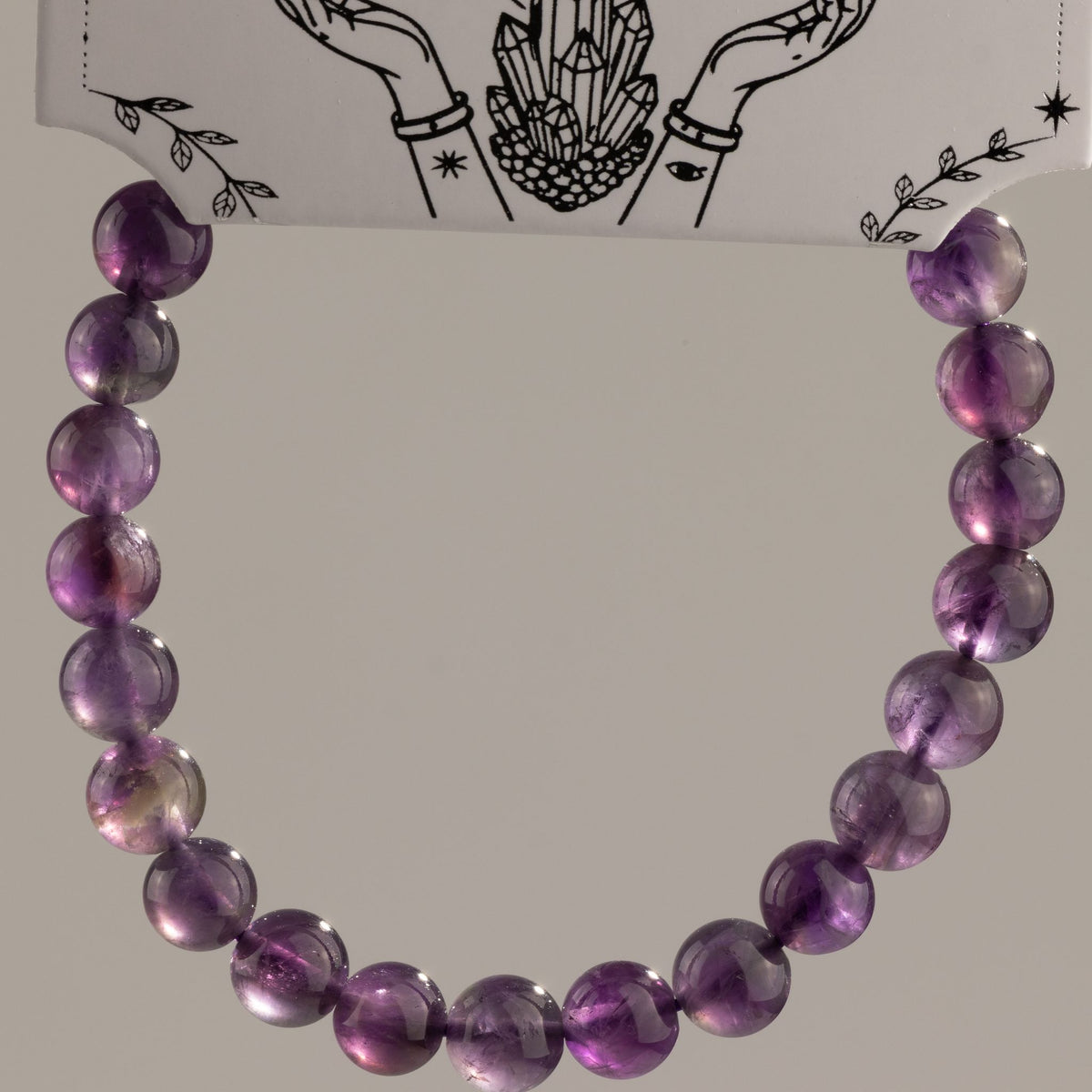 Amethyst-Armband Petite – 6 mm Perlen, 17 cm