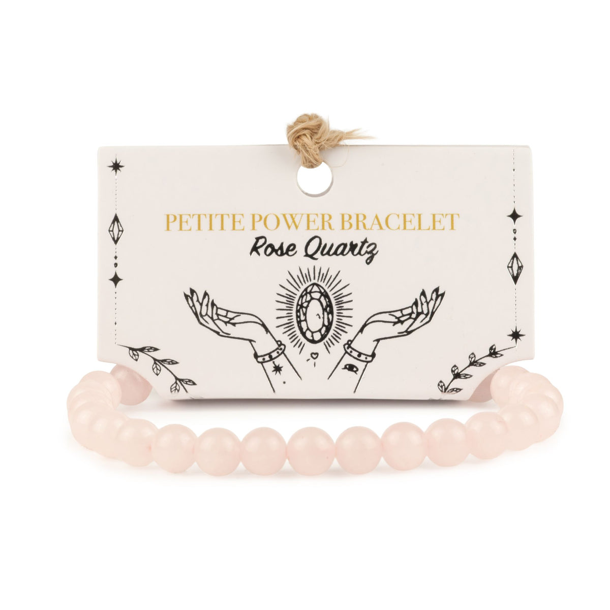Rosenquarz-Armband Petite – 6 mm Perlen, 17 cm