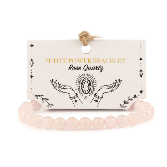 Rosenquarz-Armband Petite – 6 mm Perlen, 17 cm