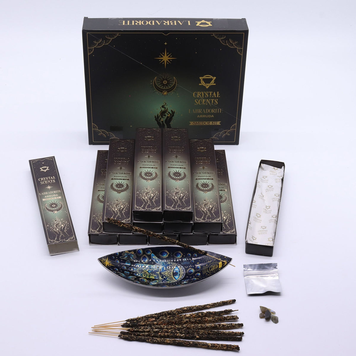Räucherstäbchen Labradorit Crystal Scents – Arruda