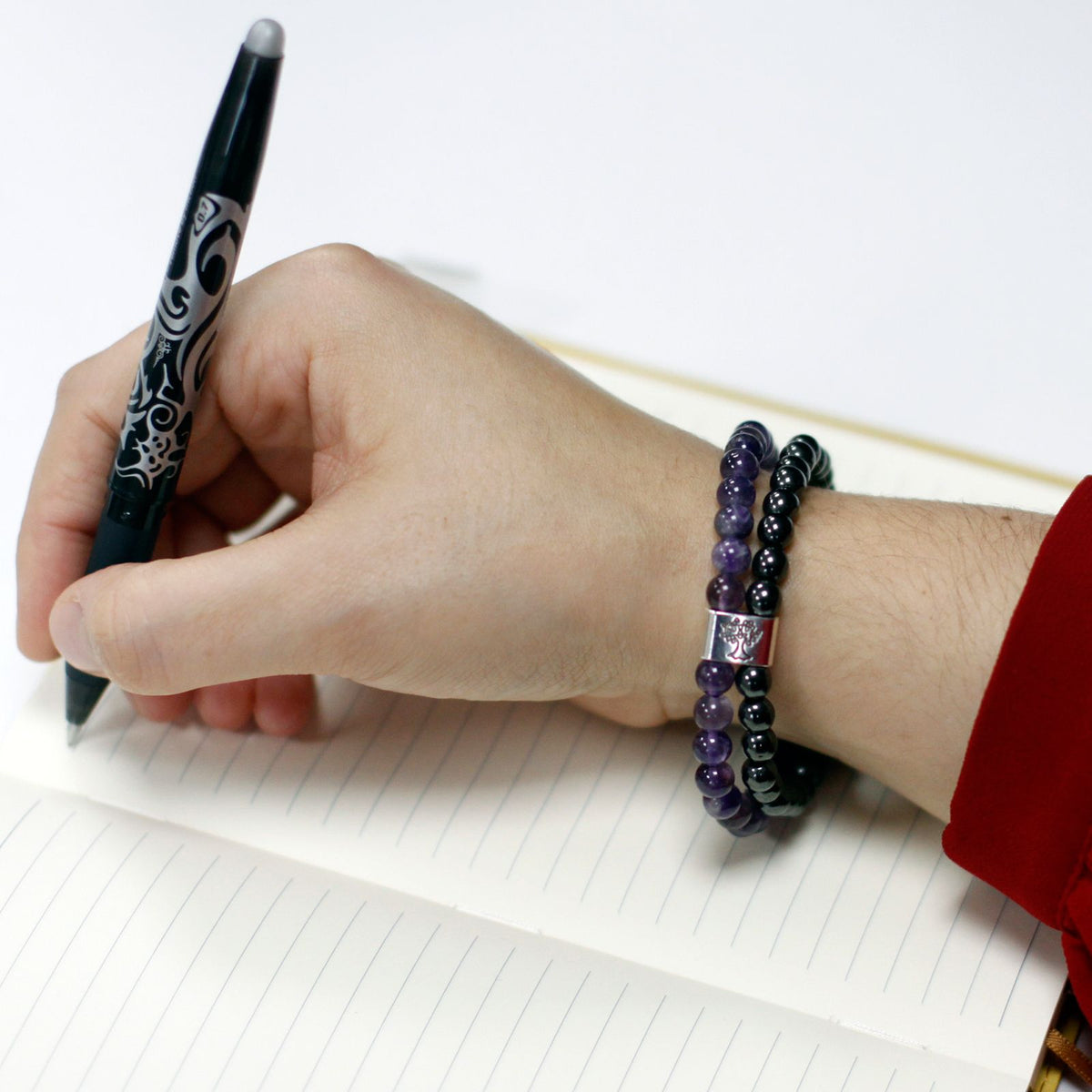 Magnetisches Amethyst-Armband – Edelsteinperlen