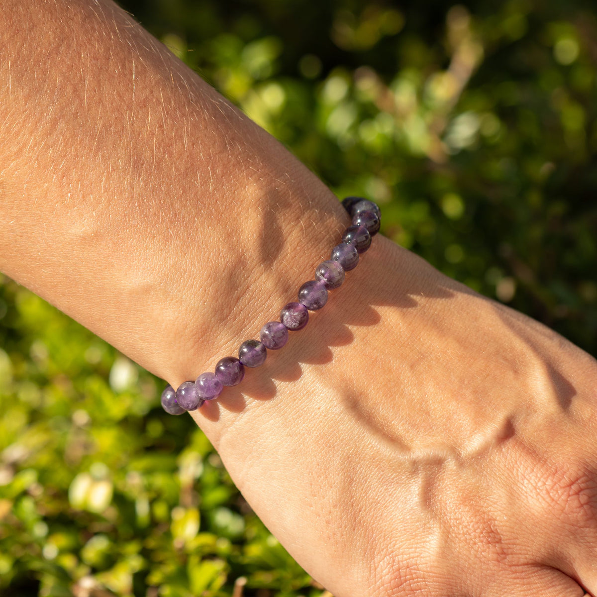 Amethyst-Armband Petite – 6 mm Perlen, 17 cm