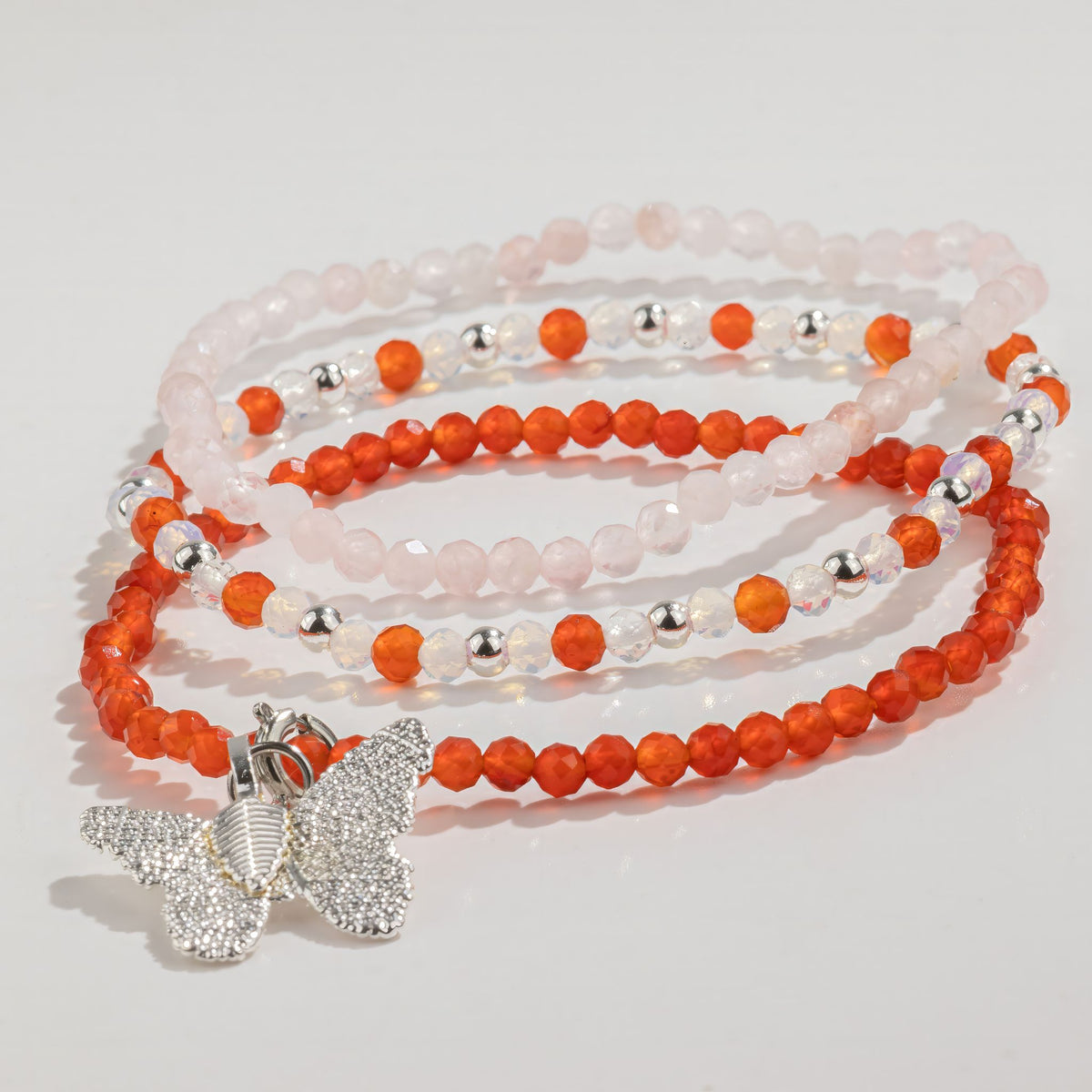 Edelstein-Armbandset Love & Flame – 3-teilig, Nymph