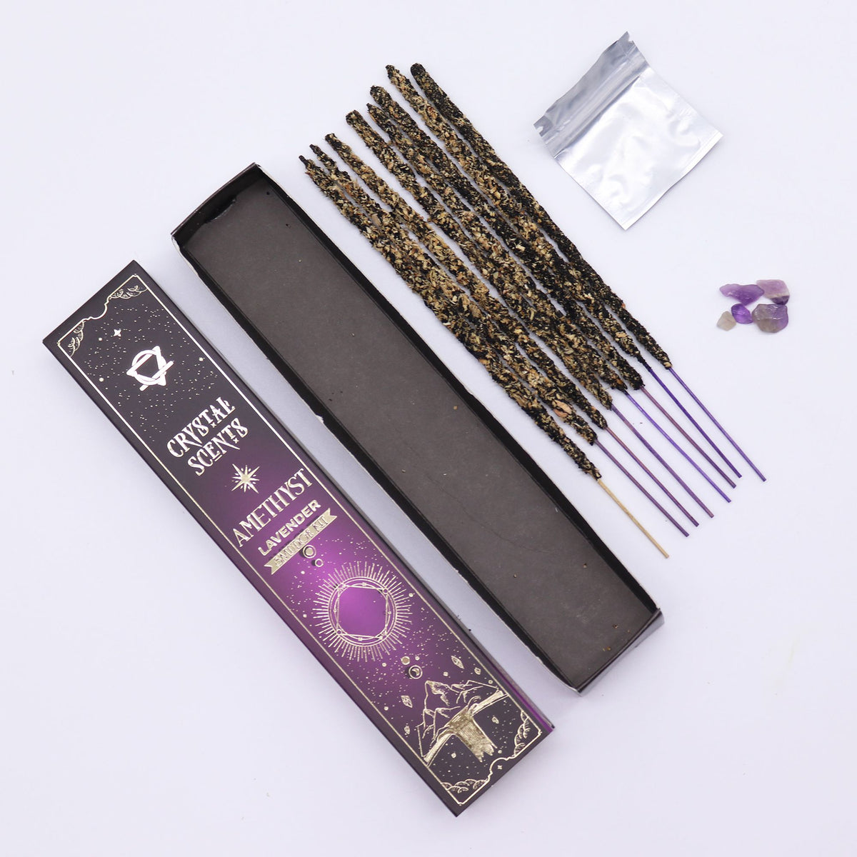 Räucherstäbchen Amethyst Crystal Scents – Lavendel