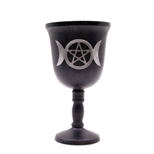 Eiserner Ritualkelch – Triple Moon 20×11 cm
