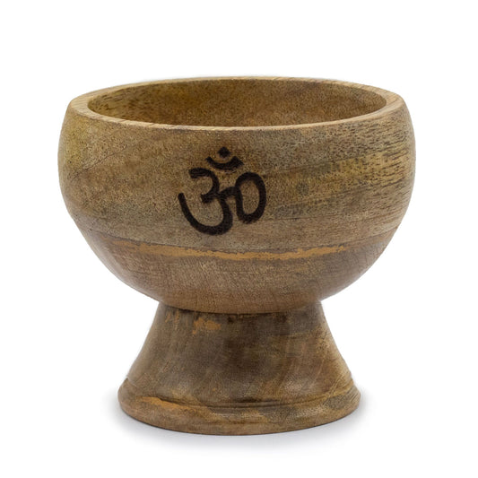 Große Ritualschale für Räucherkegel 11×10 cm – Om