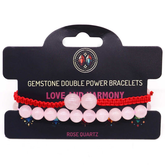 Doppel-Power-Armband Rosenquarz