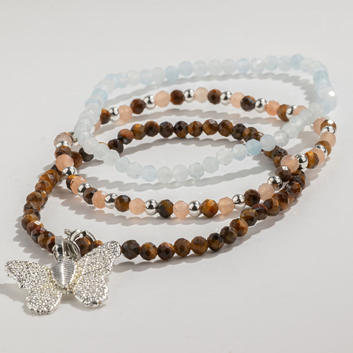 Edelstein-Armbandset Sea Sunset – 3-teilig, Nymph