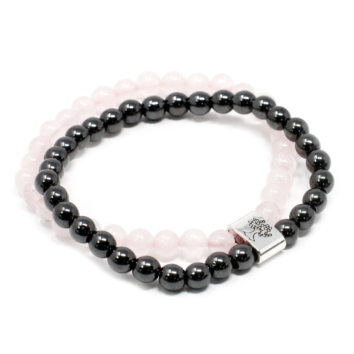 Magnetisches Rosenquarz-Armband – Edelsteinperlen