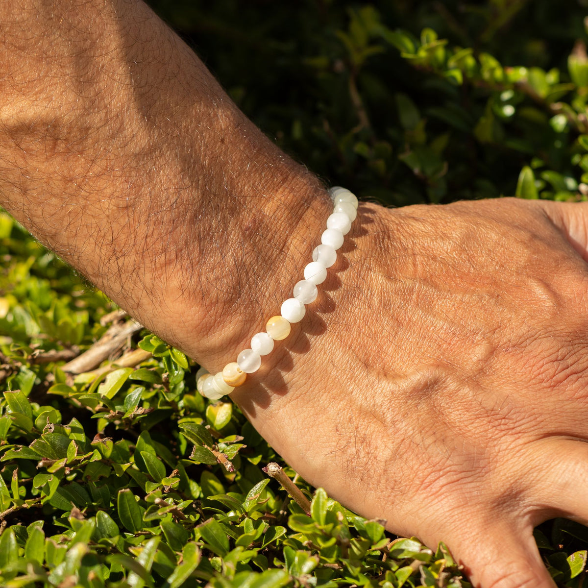 Moon Jade-Armband Petite – 6 mm Perlen, 17 cm