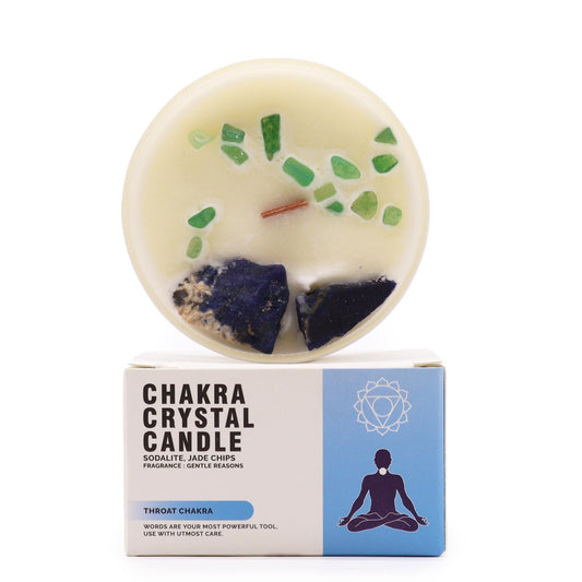 Chakra Kristallkerze – Halschakra