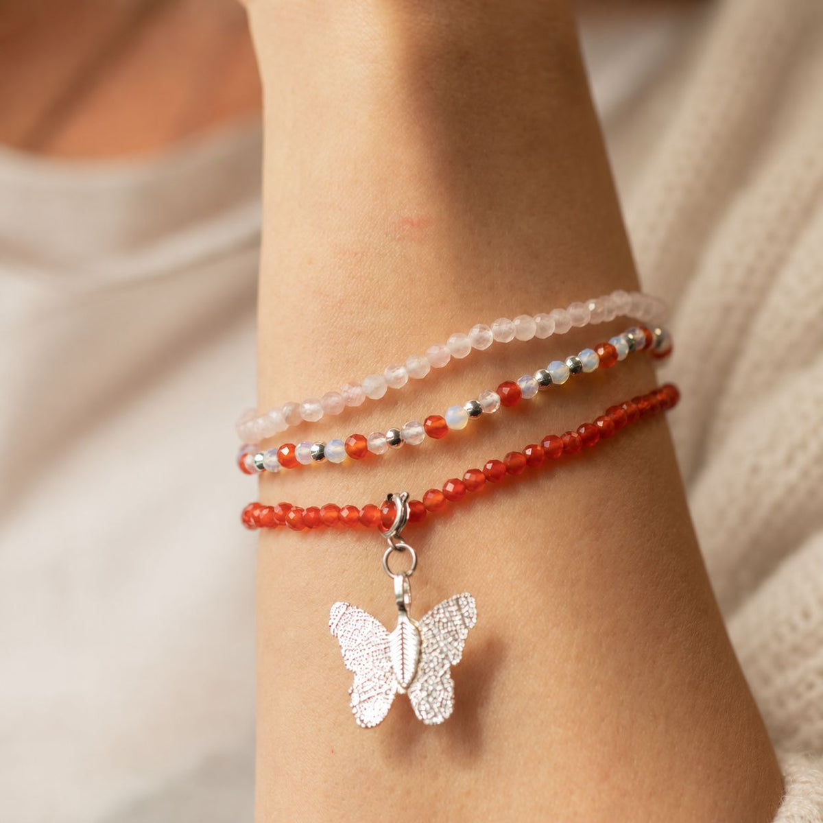 Edelstein-Armbandset Love & Flame – 3-teilig, Nymph