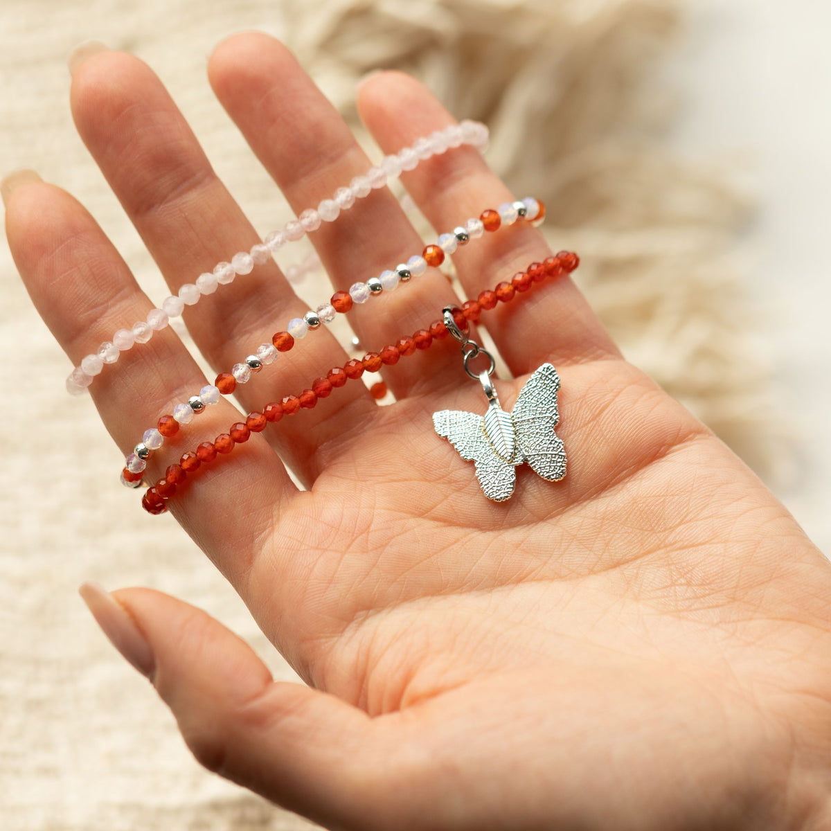 Edelstein-Armbandset Love & Flame – 3-teilig, Nymph