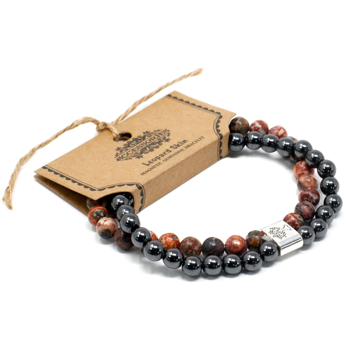 Magnetisches Leopard-Skin-Armband – Edelsteinperlen