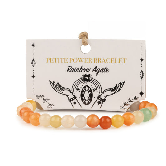 Regenbogenachat-Armband Petite – 6 mm Perlen, 17 cm