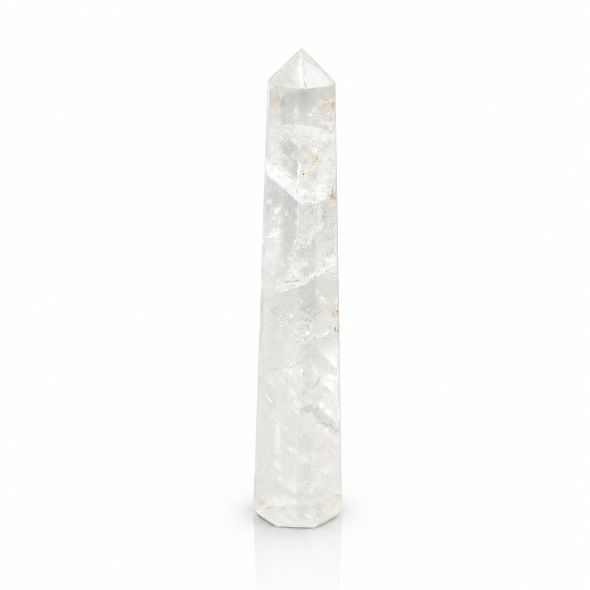 Sechsseitiger Edelstein-Obelisk ca. 17 cm – Bergkristall