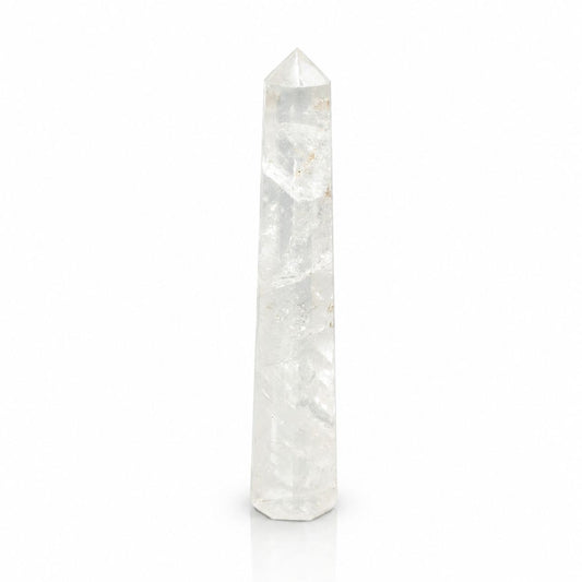 Sechsseitiger Edelstein-Obelisk ca. 17 cm – Bergkristall