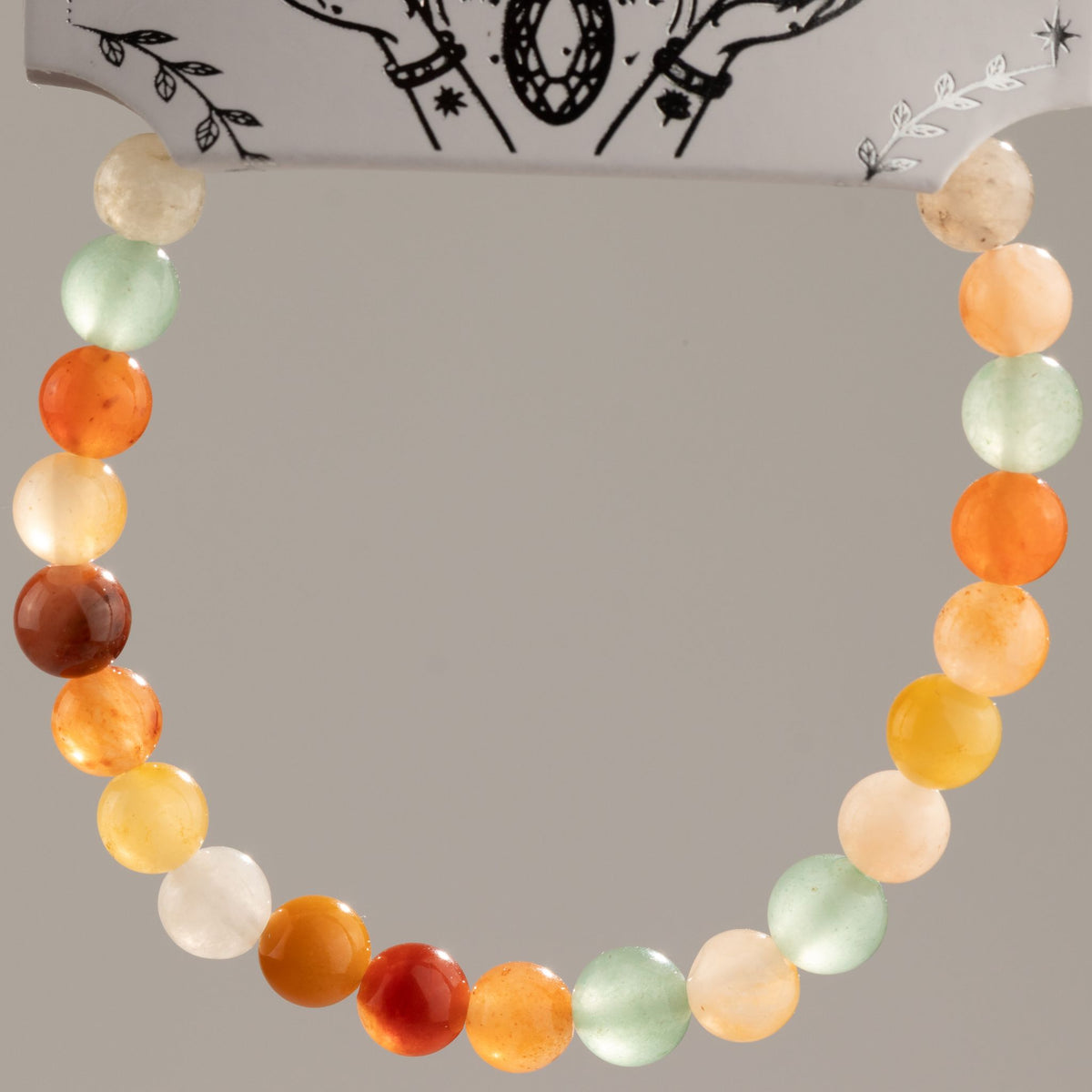 Regenbogenachat-Armband Petite – 6 mm Perlen, 17 cm