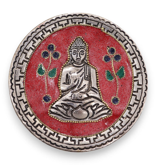 Buddha-Räucherhalter Rot – 10 cm