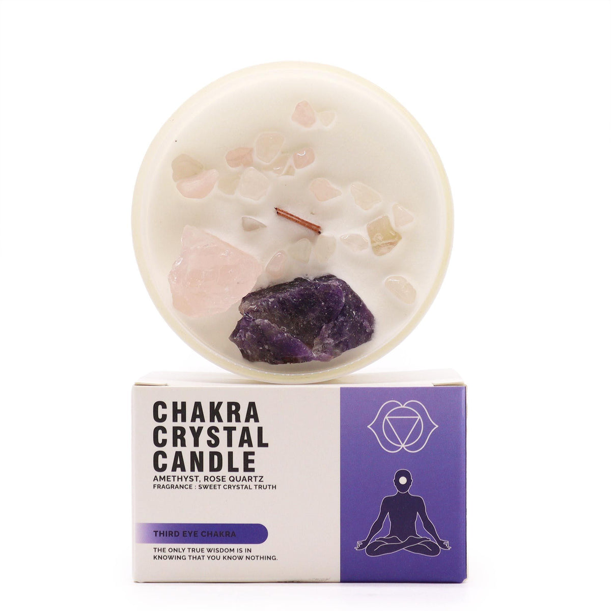 Chakra Kristallkerze – Stirnchakra
