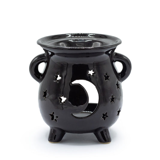 Duftlampe Mond & Sterne – schwarz