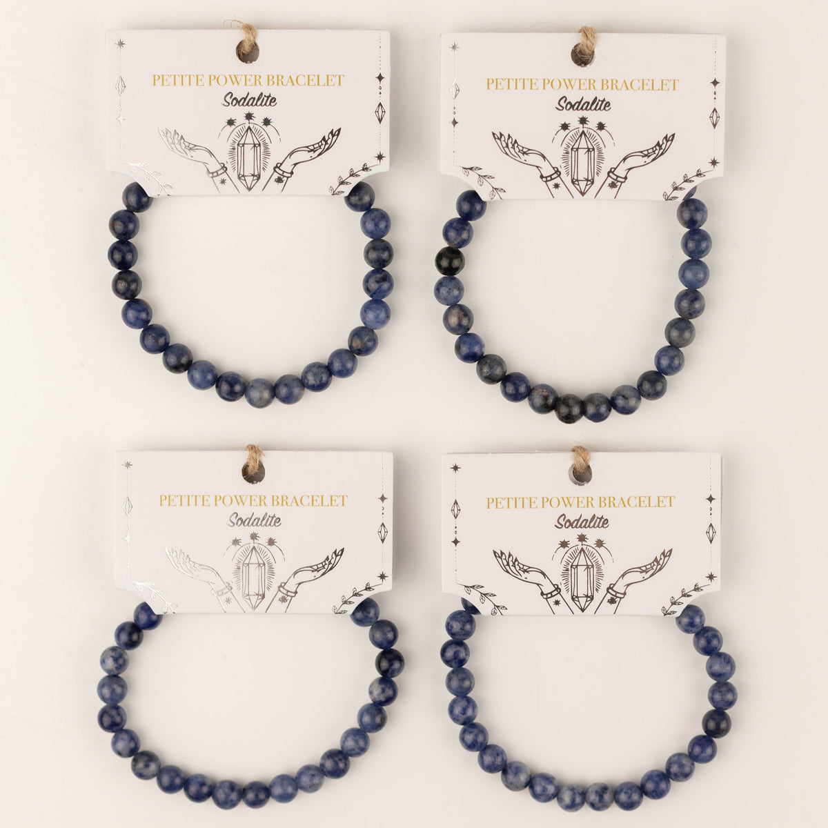 Sodalith-Armband Petite – 6 mm Perlen, 17 cm